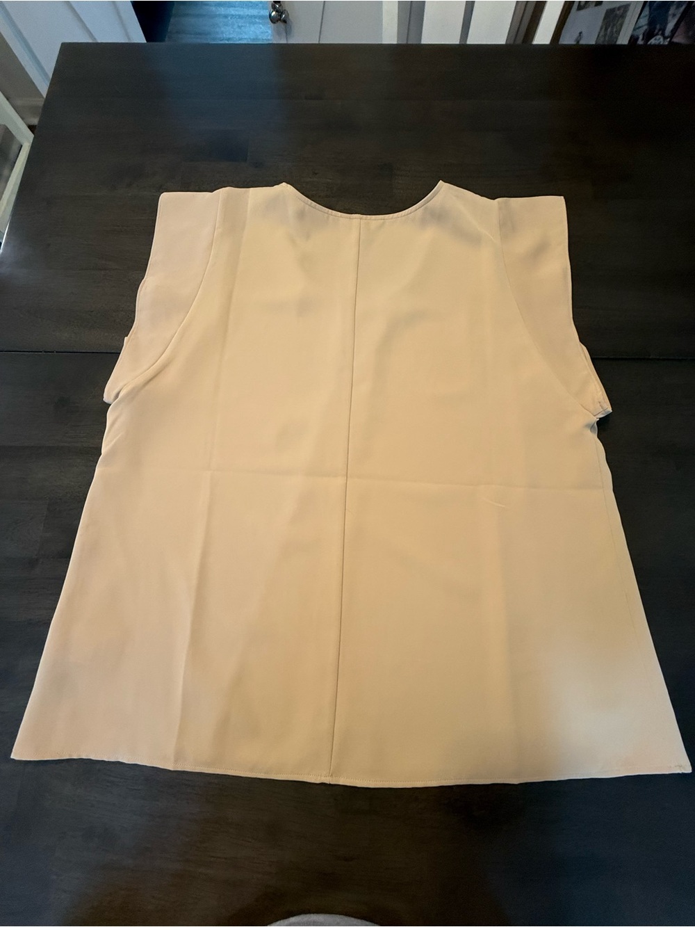 Express Sleeveless Scoop Neck Blouse in Beige - Picture 3 of 3
